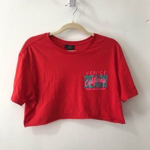 Red Cropped T-Shirt